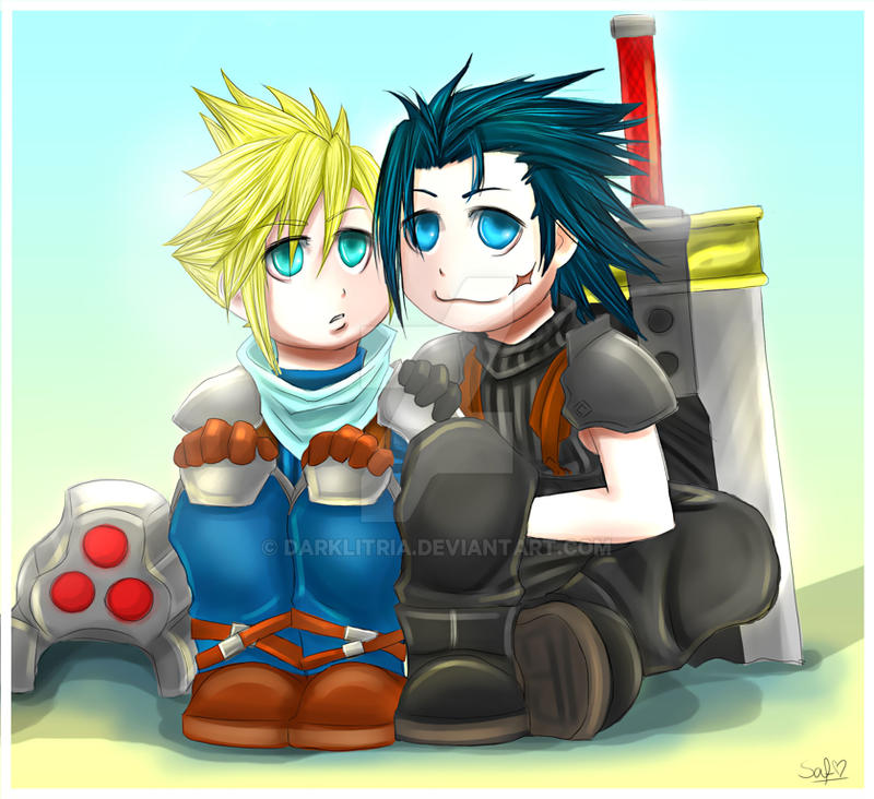 Ff7cc Chibi Zack Cloud By Darklitria On Deviantart