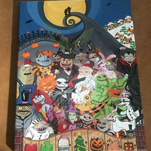 Nightmare Before Christmas Painting (Remake) by MyApples on DeviantArt