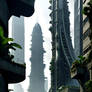 Street view, urban jungle, H.R. Giger