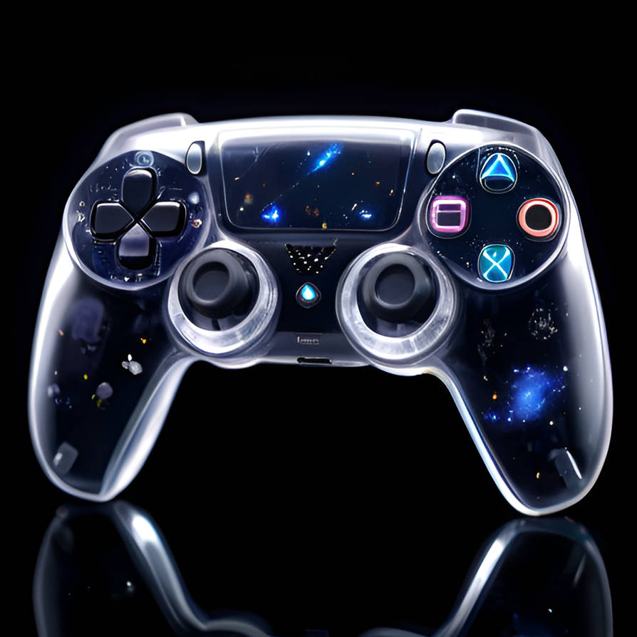transparent crystal PlayStation controller by Dralles on DeviantArt