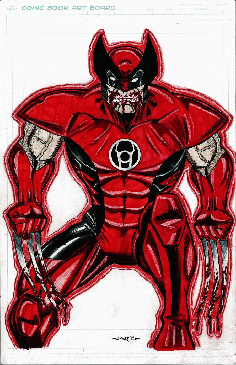 RED LANTERN WOLVERINE WIP FINAL