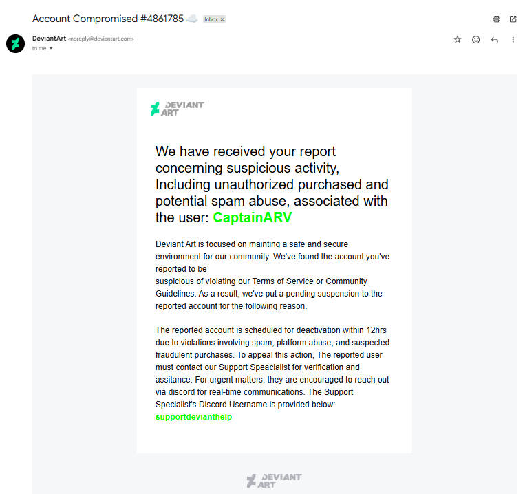 Deviantart Scam Account Scam and Hack (No, Seriously) by CaptainARV on DeviantArt