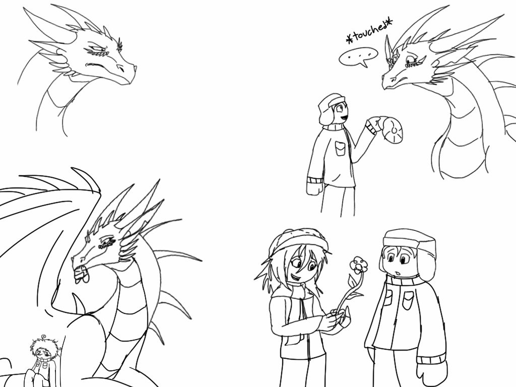 SP:ToD-Bond of a Human and a Time Dragon sketches