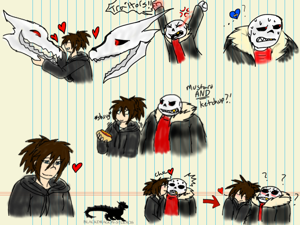 Undertale Au Underfell Sans And Meg Doodles By Blackdragon Studios On Deviantart