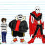 Undertale AU:Underfell-Size Comparison, Skelebros