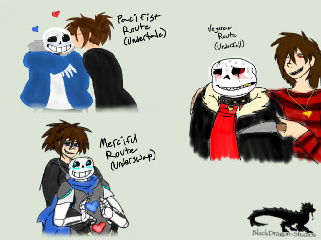 Undertale Aus Three Ships One Couple By Blackdragon Studios On Deviantart