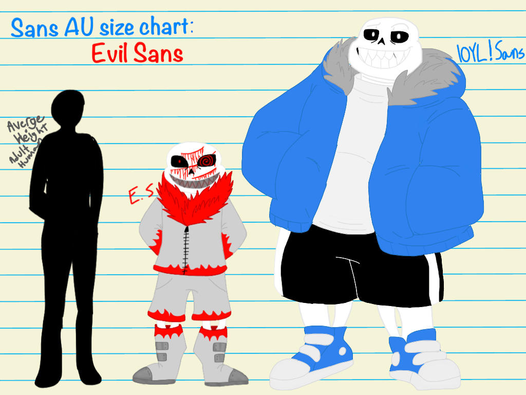 Undertale Sans Au Size Chart Evil Sans By Blackdragon Studios On