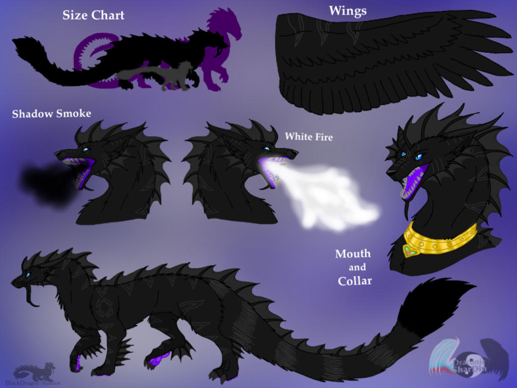 Draconic-SharDin: Shardie Reference Sheet v4 by BlackDragon-Studios on ...