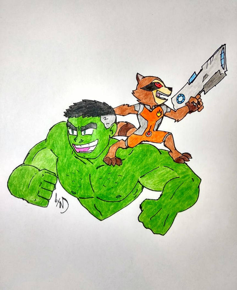 Hulk/Rocket: The Big Guns by streak663 on DeviantArt