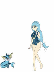 Eevee Evolution and trainer: Vaporeon