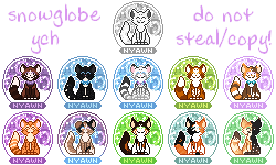 | closed | snowglobe kittens . ych