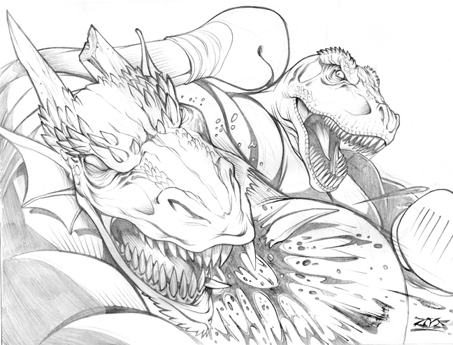 T-REX VS. DRAGON COMMISSION