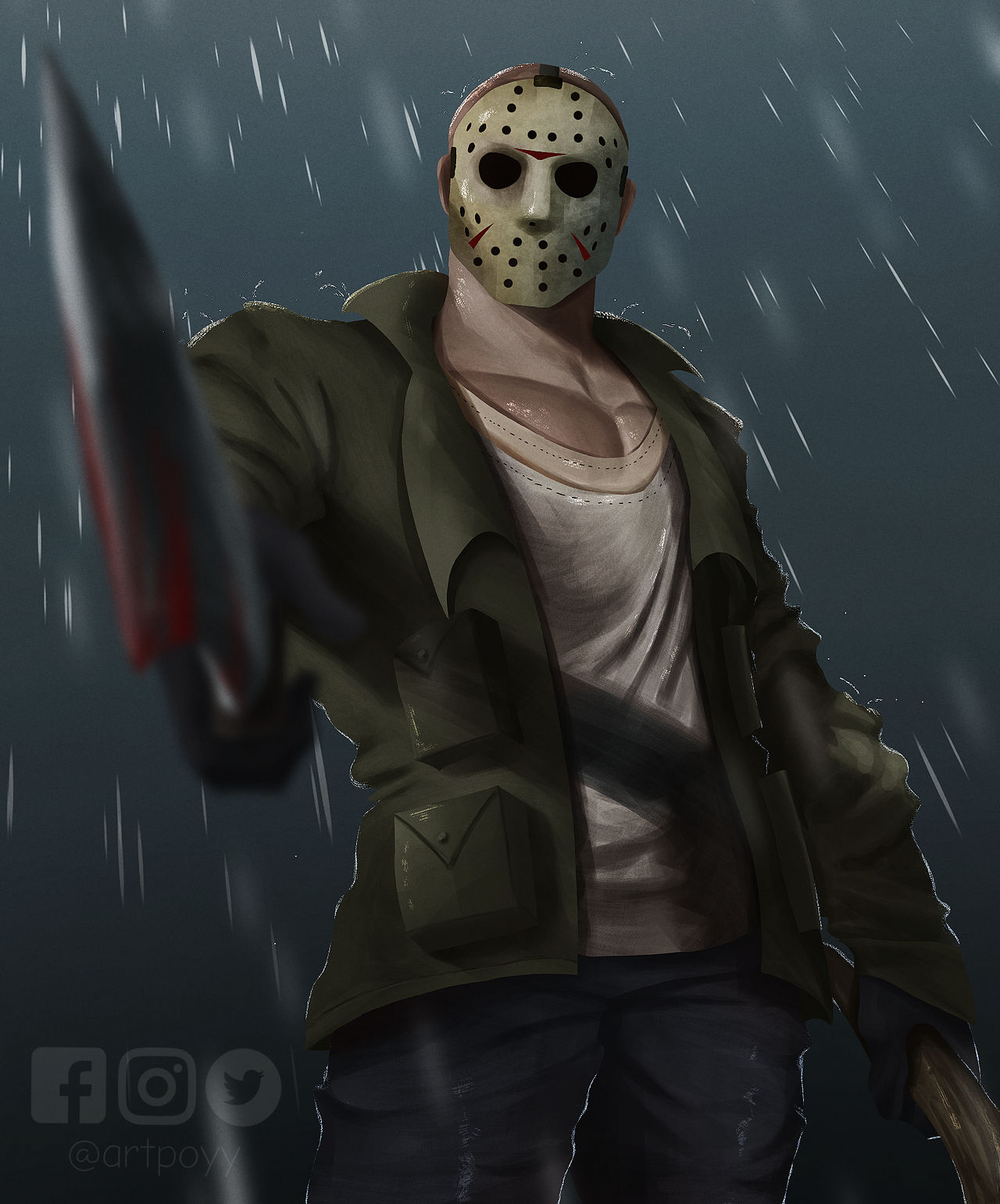 Jason Fan Drawing Jason Voorhees by artpoyy on DeviantArt