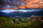 Sunset from above Valbonnais by MaximeCourty