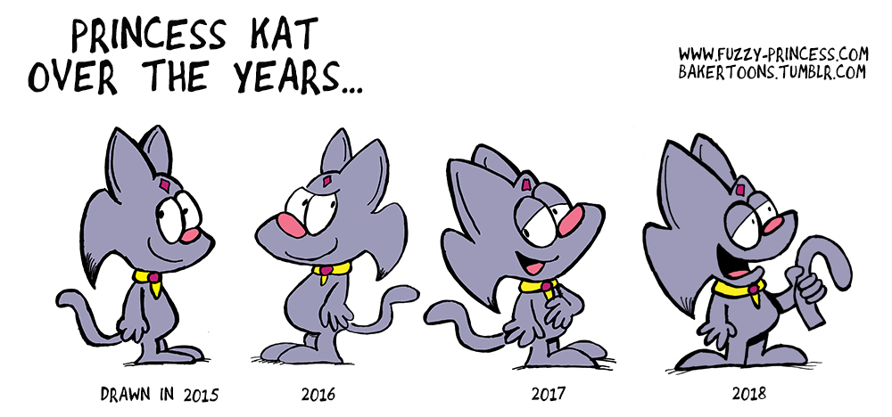 Princess Kat over the years