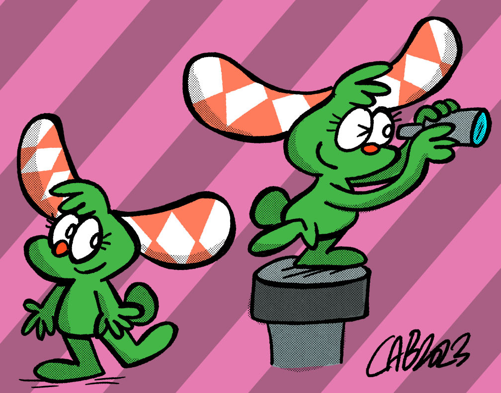 Talking Rabbit Deviantart Rabbit with Checkered Ears by bakertoons on DeviantArt