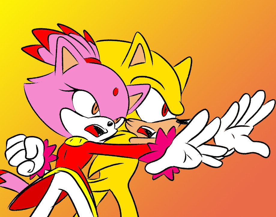 Super Sonic and Burning Blaze