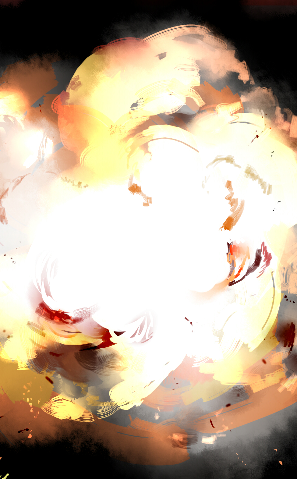 Explosion effect illustration by NineTailFoxG on DeviantArt