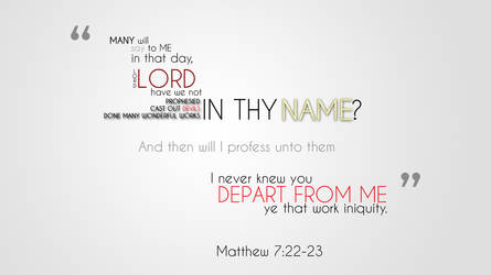 Matthew 7 22-23