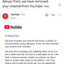 My YouTube channel got removed..
