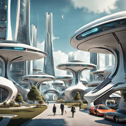 A futuristic town