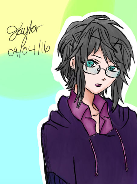 Short Black Haired Anime Girl With Glasses By Elise2468 On Deviantart