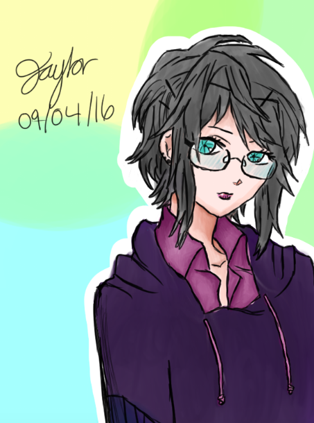 Short Black Haired Anime Girl With Glasses By Elise2468 On Deviantart