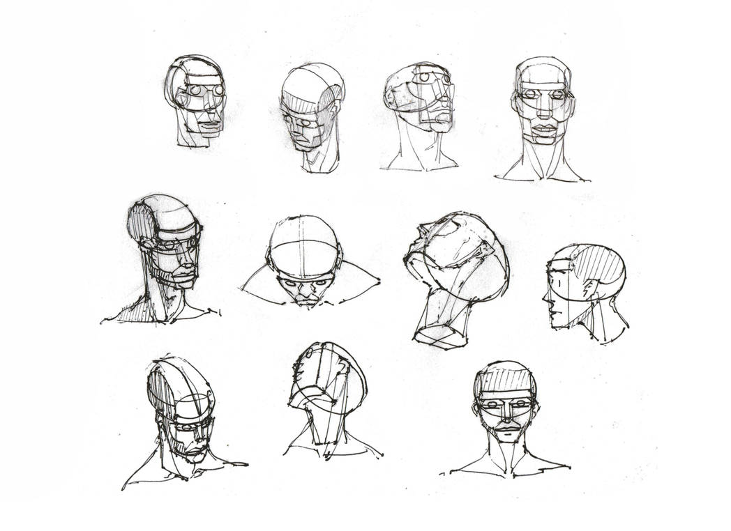 Basic Head Structures Head studies by bluecaptain1225 on DeviantArt