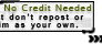 Use Policy Tag: No Credit Needed 1