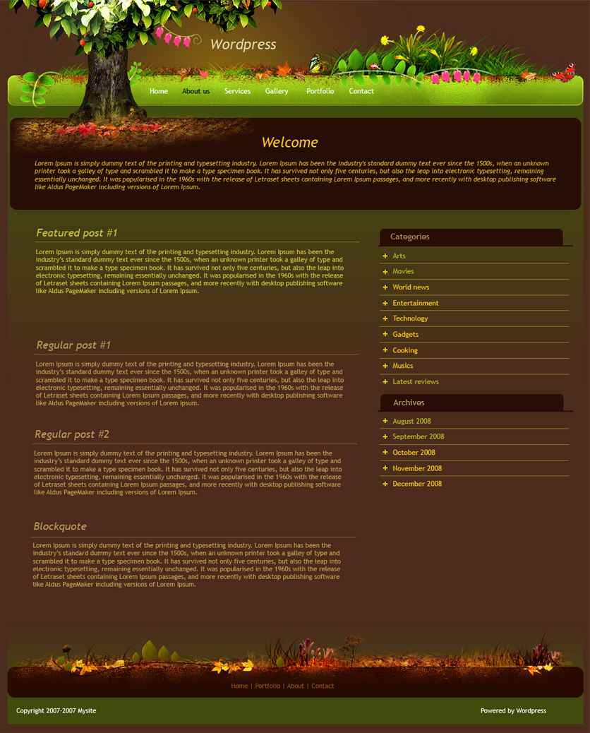 Magic Tree - A theme for blog