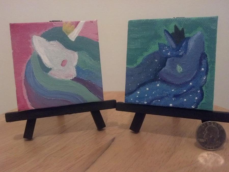 Mini Princess Paintings - Acrylic on Canvas