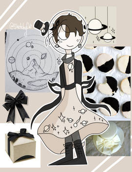 Black and Cream Planets Aesthetic Adopt CLOSED