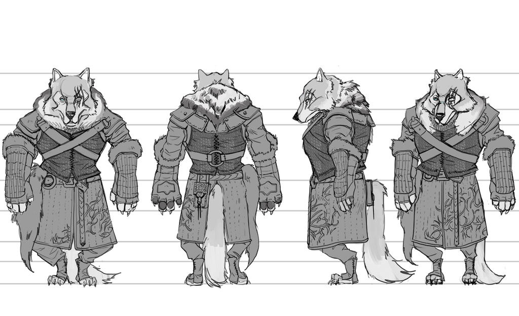 Wolf Reverse Split Wolf TurnAround by MyungHeeKim on DeviantArt