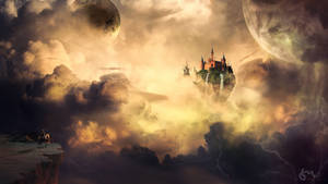 Cloud castle - fantasy landscape