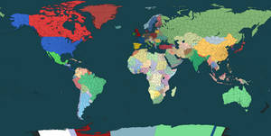 Blank World Map - Divided