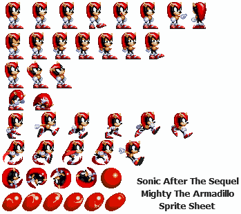 Sonic After The Sequel Mighty Sprite Sheet by RedactedAccount on DeviantArt