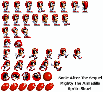 Sonic ATS/Mighty The Armadillo Sprite Sheet Remade by RedactedAccount on  DeviantArt