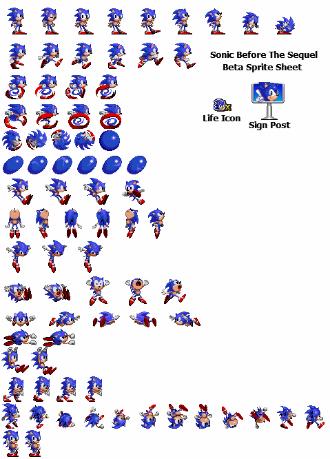 Modern Sonic Sprite Sheet by RedactedAccount on DeviantArt