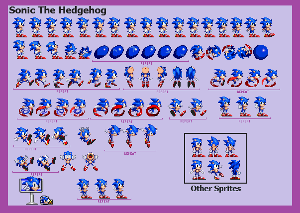 Modern Sonic Sprite Sheet by RedactedAccount on DeviantArt