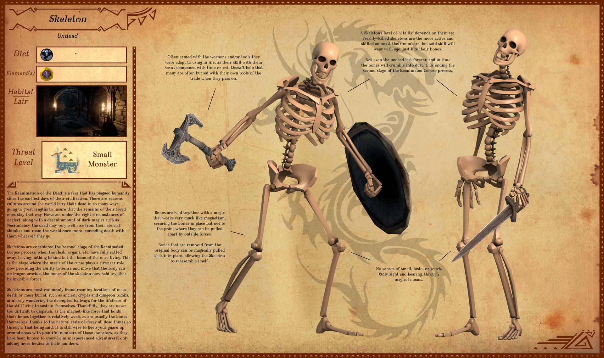 TSOS Bestiary - Skeleton by TyrakatheDragonFan on DeviantArt