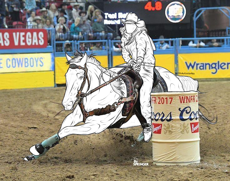 Barrel Racing (with bg) by BTPArtworks on DeviantArt