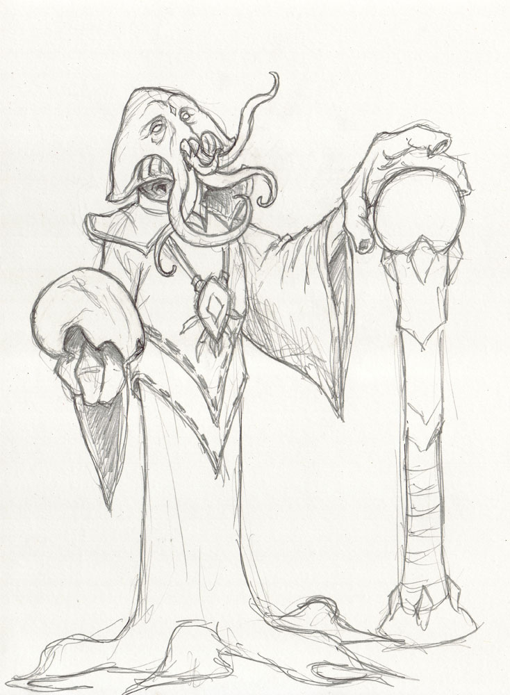 Quarren Necromancer concept sketch