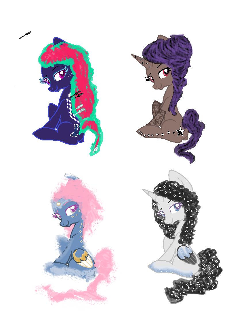 MS paint ponies - 10 points each- -CLOSED-