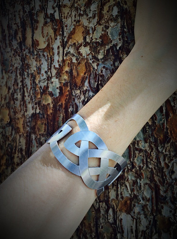 Hand Sawed Celtic Knot Cuff Bracelet