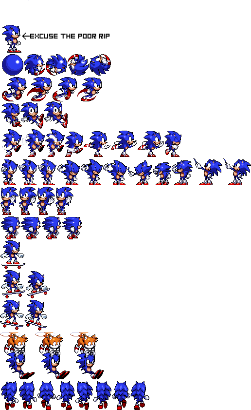 Sonic the Hedgehog 2(2022)-Sonic Sprites by TheRealYorkieYT on