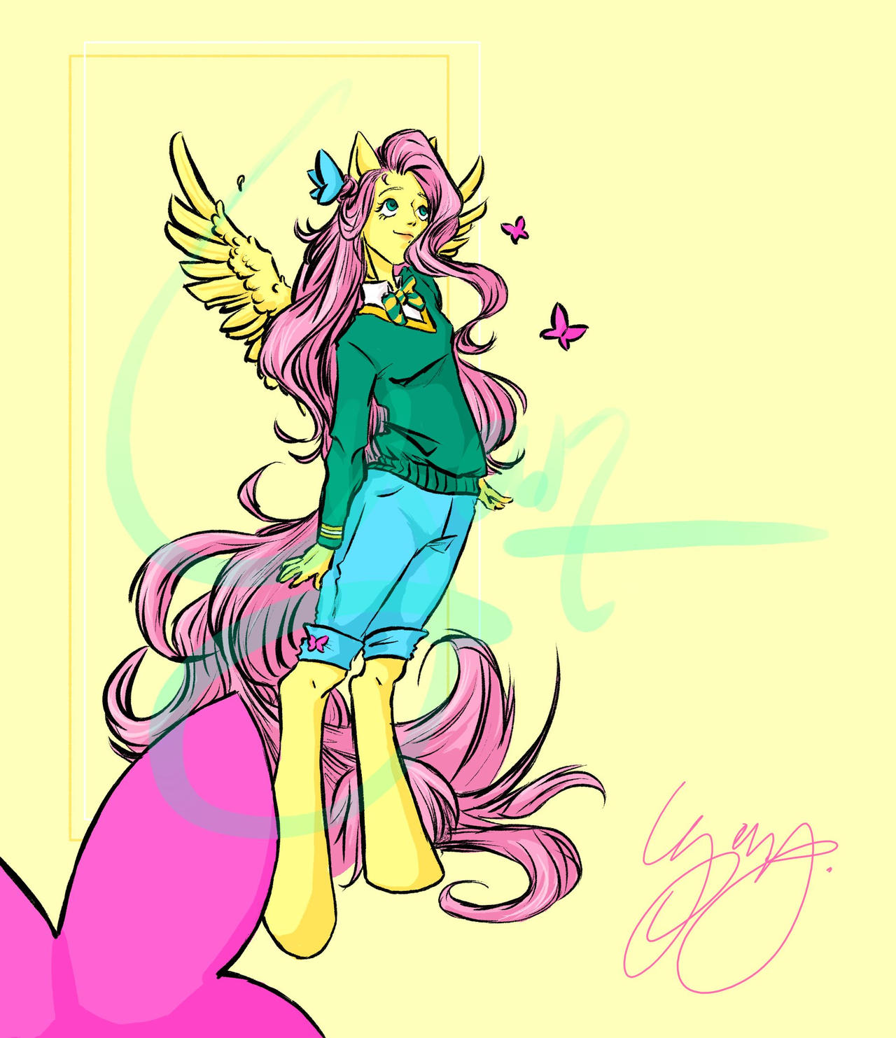 Fanart of Fluttershy by TealEasel on DeviantArt