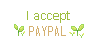 Free Button: I accept Paypal by koffeelam