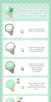 Pixel Ice-cream step by step for beginners