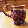 Ceramic Burgundy Tree Themed Mug