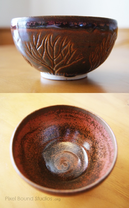 Bronze Tree Themed Ceramic Bowl